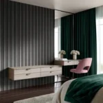 Noir Black Multi-Width Acoustic Wood Wall Panels