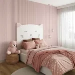 Pastel Pink on White Felt Acoustic Wall Panels