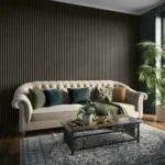 Noir Black Curve Acoustic Wood Wall Panels